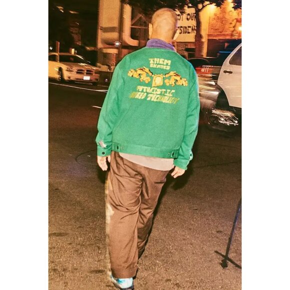 NWT Brain Dead x Them Team Jacket, Green, Size: Medium - Picture 4 of 9